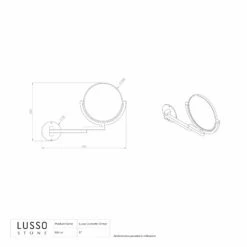 Vogue Wall Mount Cosmetic Mirror Chrome -LUSSOSTONE Shop vogue wall mount cosmetic mirror chrome p1270 12860 zoom