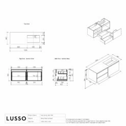 Vola Vanity Unit With Stone Basin (Matte White 1200mm) -LUSSOSTONE Shop vola vanity unit with stone basin matte white 1200mm p1903 35926 zoom