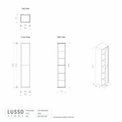 Volini Bathroom Storage Cabinet Matte Anthracite 350mm -LUSSOSTONE Shop volini bathroom storage cabinet matte anthracite 350mm p1417 12917 zoom