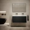 Volini Double Bathroom Vanity Unit Matte Black 1200mm -LUSSOSTONE Shop volini double bathroom vanity unit matte black 1200mm p3989 39791 zoom