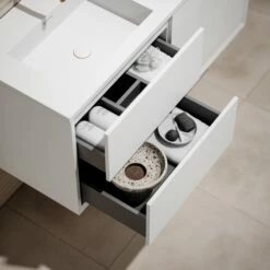 Volini Double Bathroom Vanity Unit Matte White 1200mm -LUSSOSTONE Shop volini double bathroom vanity unit matte white 1200mm p3987 39722 zoom