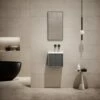 Volini Mini Cloakroom Vanity Unit With Stone Basin (Matte Anthracite 400mm) -LUSSOSTONE Shop volini mini cloakroom vanity unit with stone basin matte anthracite 400mm p4584 40069 zoom