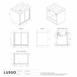 Volini Mini Cloakroom Vanity Unit With Stone Basin (Matte Cappuccino 400mm) -LUSSOSTONE Shop volini mini cloakroom vanity unit with stone basin matte cappuccino 400mm p4588 36276 zoom