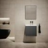Volini Vanity Unit With Stone Basin (Matte Anthracite 600mm) -LUSSOSTONE Shop volini vanity unit with stone basin matte anthracite 600mm p1833 40049 zoom