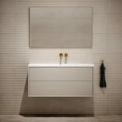 Volini Vanity Unit With Stone Basin (Matte Cappuccino 1200mm) -LUSSOSTONE Shop volini vanity unit with stone basin matte cappuccino 1200mm p1889 39807 zoom
