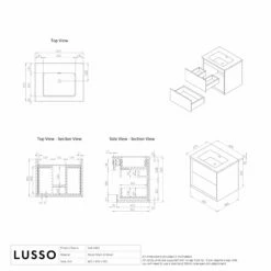 Volini Vanity Unit With Stone Basin (Matte Cappuccino 600mm) -LUSSOSTONE Shop volini vanity unit with stone basin matte cappuccino 600mm p1834 35936 zoom