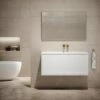 Volini Vanity Unit With Stone Basin (Polished White 1200mm)