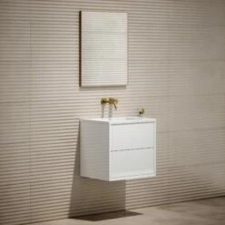 Volini Vanity Unit With Stone Basin (Polished White 600mm) 10 Volini Vanity Unit With Stone Basin (Polished White 600mm) -LUSSOSTONE Shop volini vanity unit with stone basin polished white 600mm p1832 40061 zoom