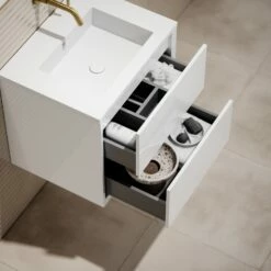 Volini Vanity Unit With Stone Basin (Polished White 600mm) 12 Volini Vanity Unit With Stone Basin (Polished White 600mm) -LUSSOSTONE Shop volini vanity unit with stone basin polished white 600mm p1832 40063 zoom