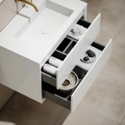 Volini Vanity Unit With Stone Basin (Polished White 800mm) 12 Volini Vanity Unit With Stone Basin (Polished White 800mm) -LUSSOSTONE Shop volini vanity unit with stone basin polished white 800mm p1884 40016 zoom