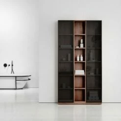 Zotto 3-Piece American Walnut Bathroom Storage Cabinet