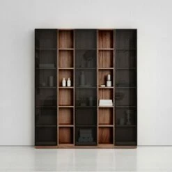 Zotto 5-Piece American Walnut Bathroom Storage Cabinet With LED -LUSSOSTONE Shop zotto 5 piece american walnut bathroom storage cabinet with led p2294 17109 zoom