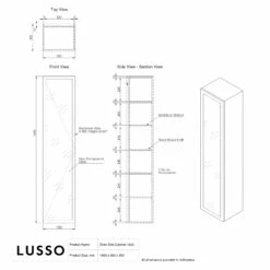 Zotto American Walnut Bathroom Storage Cabinet 1600mm -LUSSOSTONE Shop zotto american walnut bathroom storage cabinet 1600mm p2297 44316 zoom