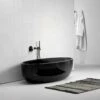 Zurra Lucid Black Freestanding Stone Bath 1700mm