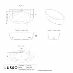 Zurra Lucid Black Freestanding Stone Bath 1700mm 9 Zurra Lucid Black Freestanding Stone Bath 1700mm -LUSSOSTONE Shop zurra lucid black freestanding stone bath 1700mm p2748 41628 zoom